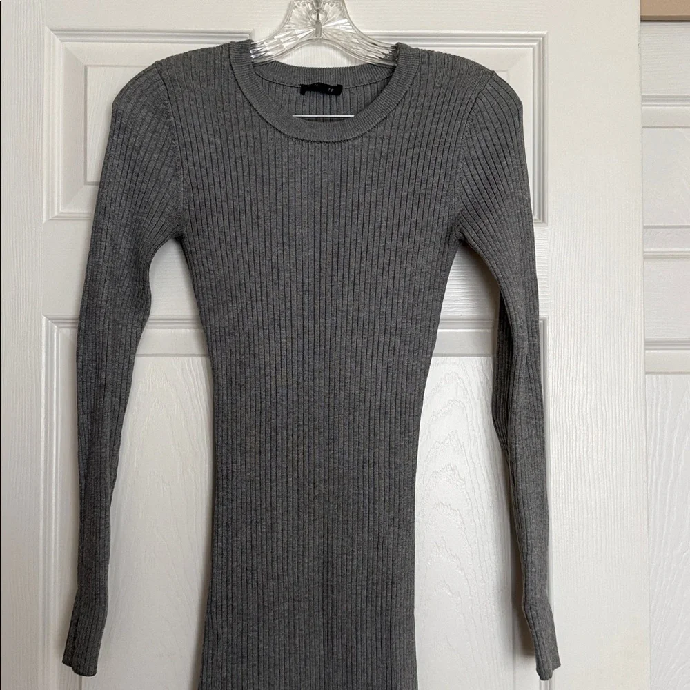 Dynamite Gray Knit Midi Dress XS